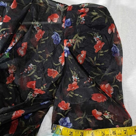 Blouse Women's Floral Multi-Color M2 By Mocha Apparel Size‎ Large - Picture 13 of 13